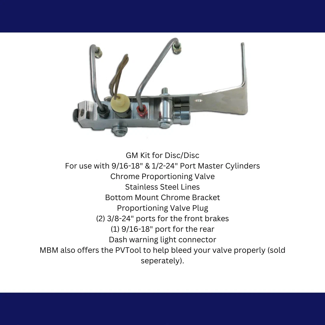 GM Bottom Mount Prop Valve Kit. Disc_Disc - Chrome PV4CK-2BM